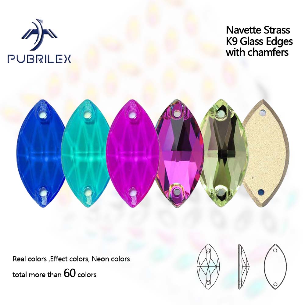Home Gym Interior Design - Pubrilex Navette Sew On Rhinestones Colorful