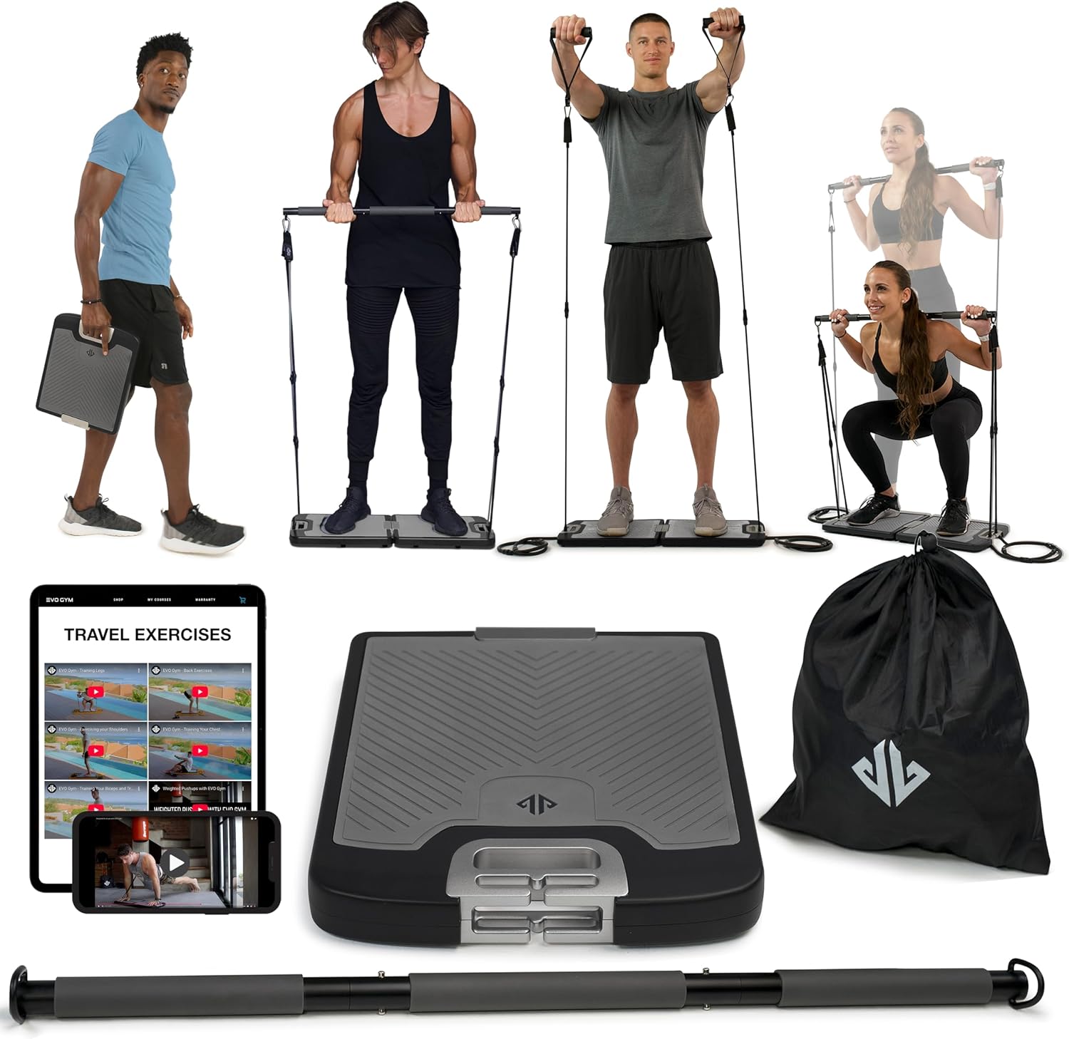 Home Gym Set - All-in-One Portable Home Gym: 10-320LBS Resistance