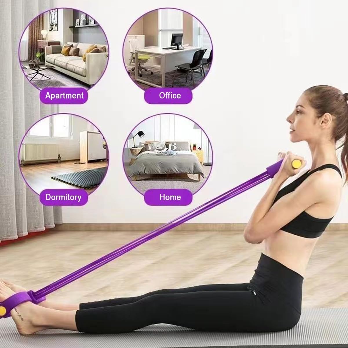 Home Gym Online - 21 Fitness Resistance Bands-6 Tube Pedal