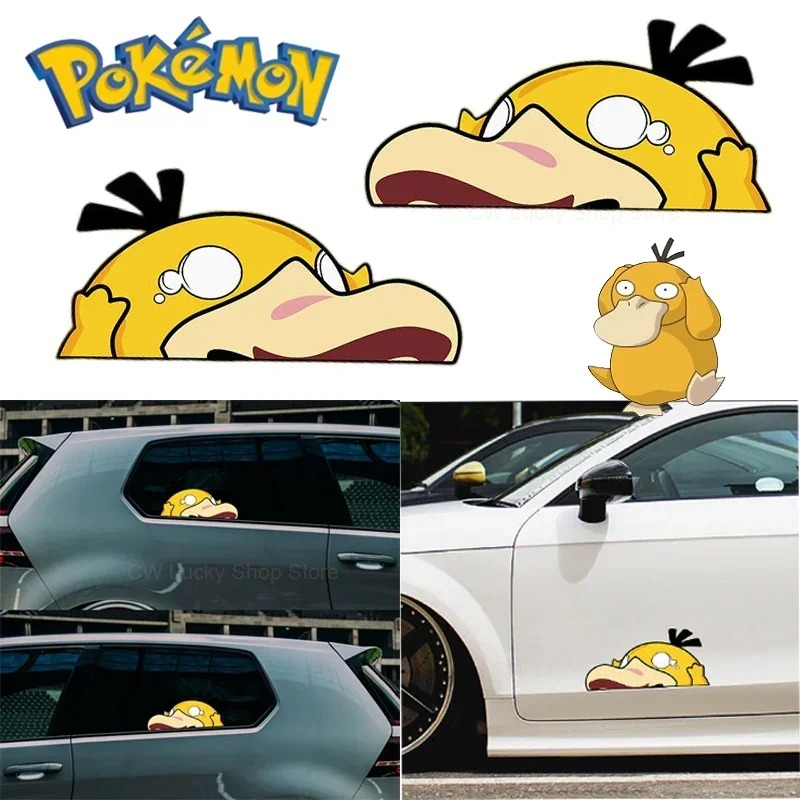 Weight Plate Bumper - Pokemon Psyduck Car Sticker Anime Personality