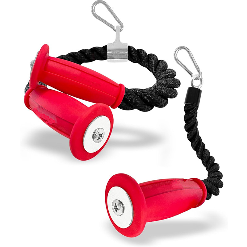 Home Gym Online - Ergonomic Tricep Ropes Non-Slip Cable Attachment