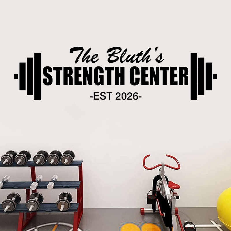 Home Gym Names - Personalized Custom Home Gym Name Decal,