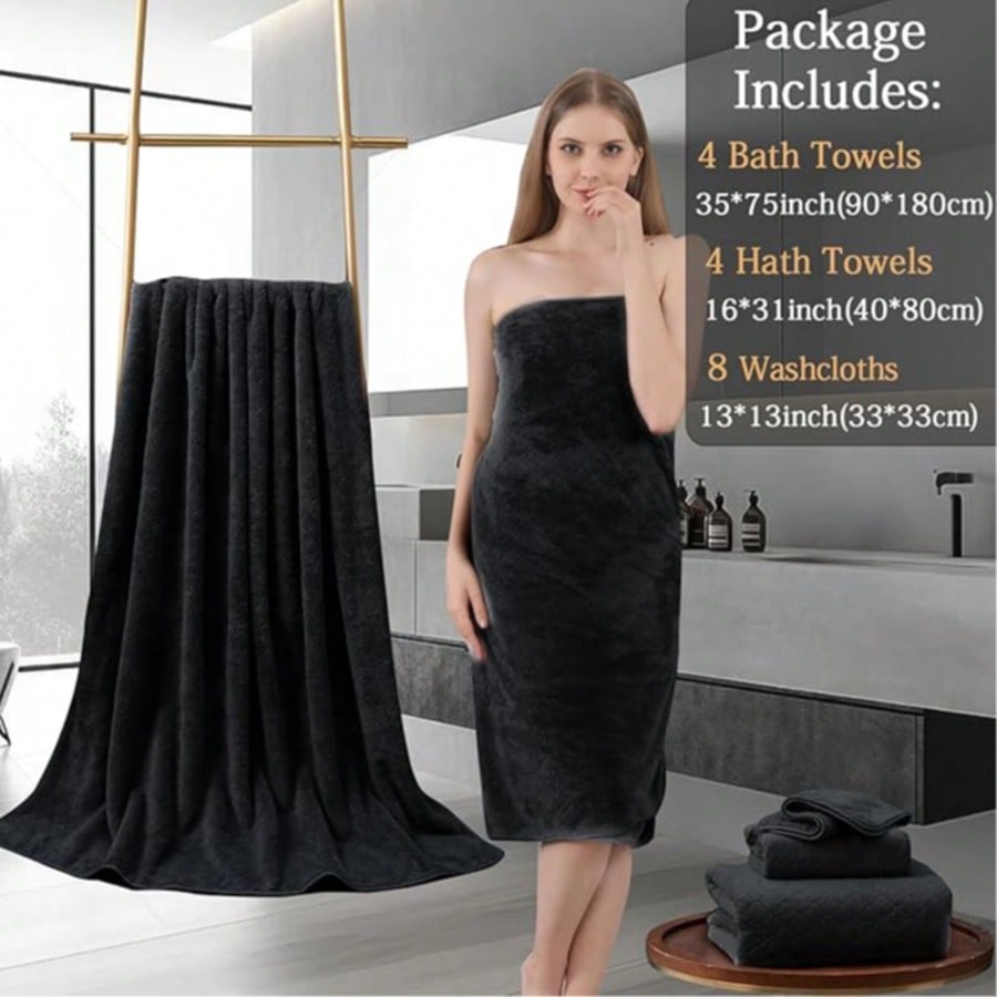 Home Gym Set - Oversized Bath Towel Set Luxury Modern
