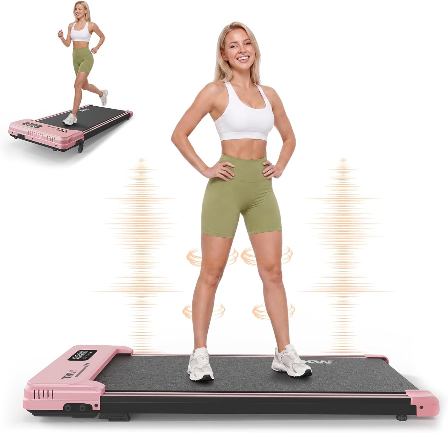 Home Gym For Small Spaces - Incline Treadmill for Under Desk, 3-in-1