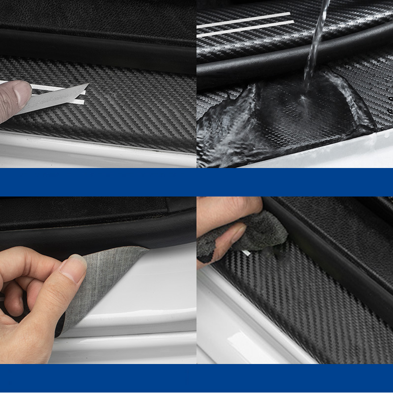 1/4/5/9 Pcs Car Door Carbon Fi - Weight Plate Bumper 评论和价格