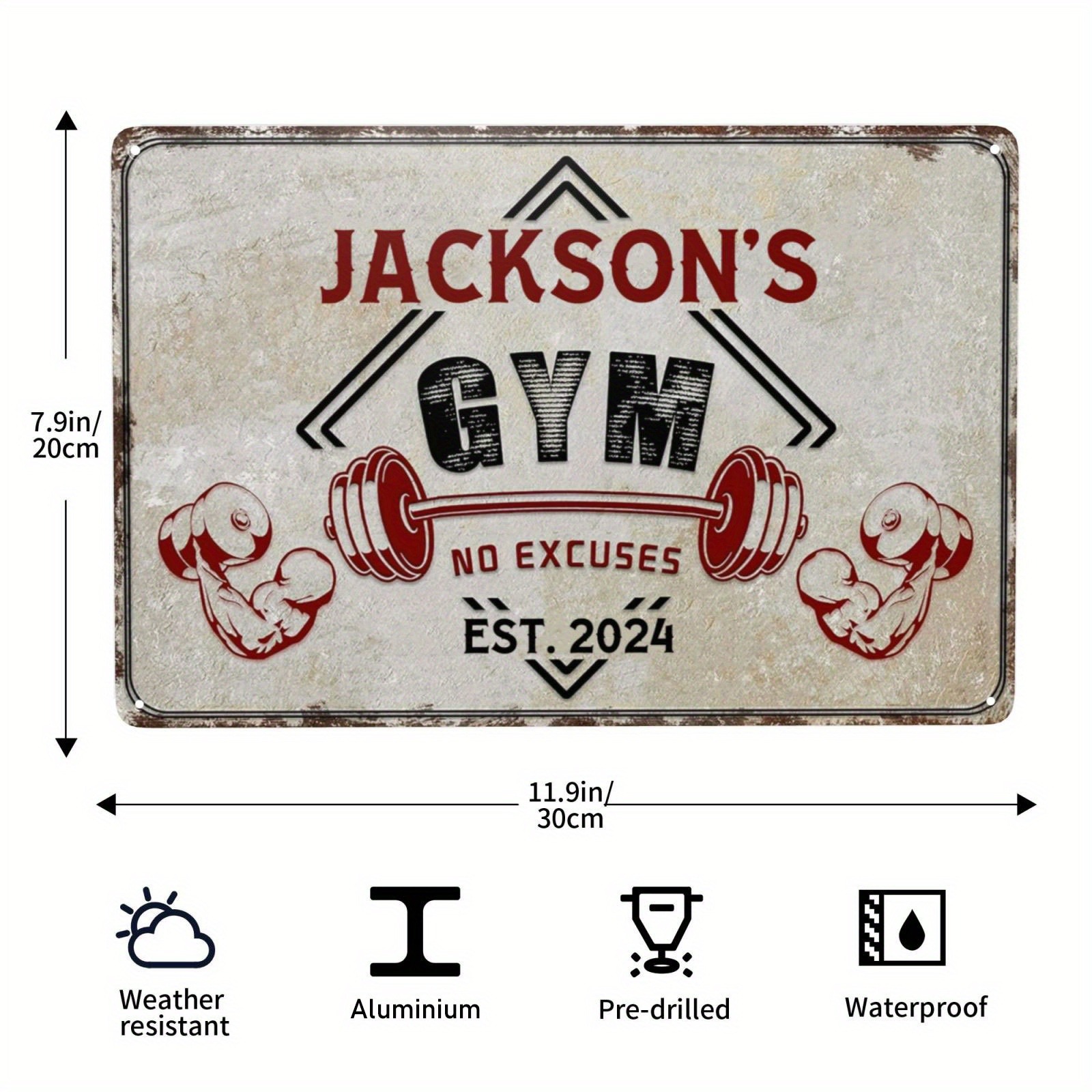 1pc Custom Name Gym Plaque,Per - Home Gym Names 评论和价格