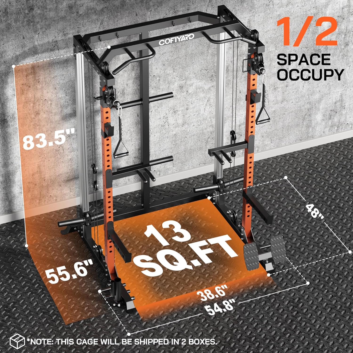 Power Cage, Power Rack with Du - Home Gym Cable Pulley System 评论和价格