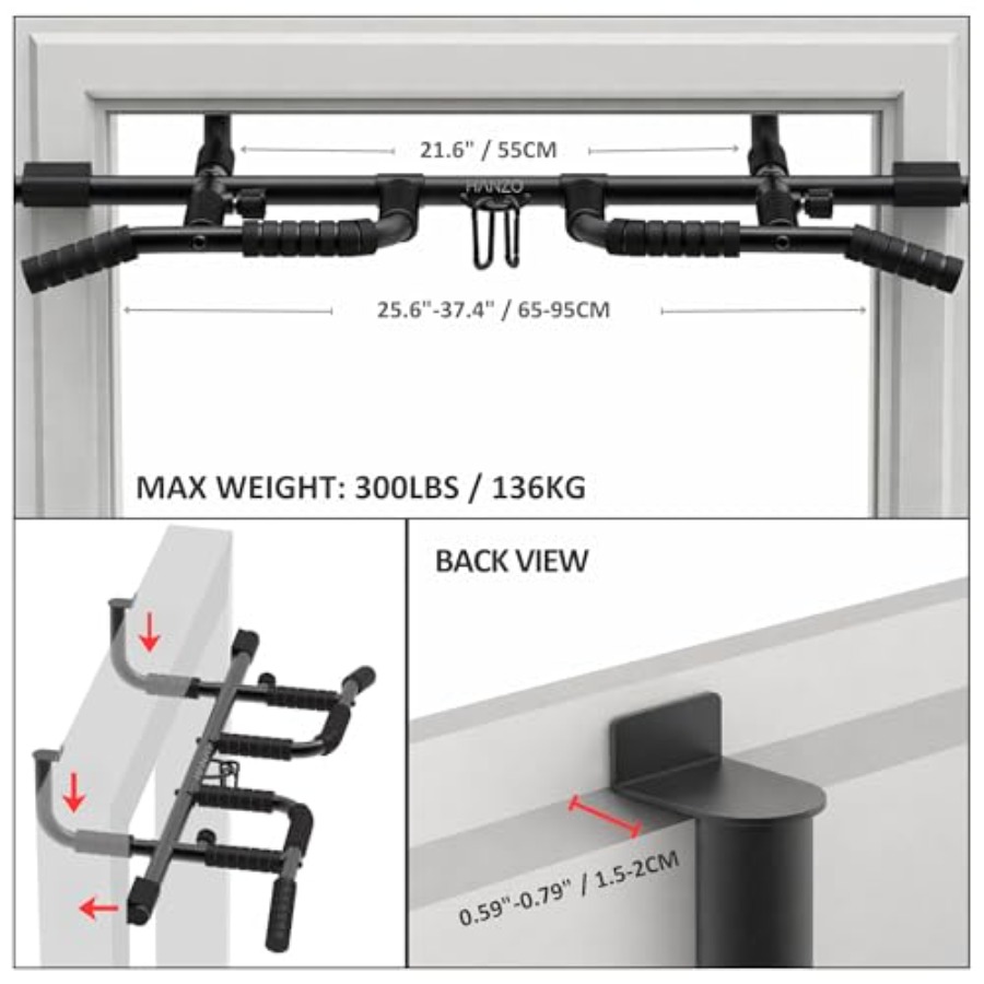 Doorway Pull Up Bar Set with S - Home Gym Set 评论和价格