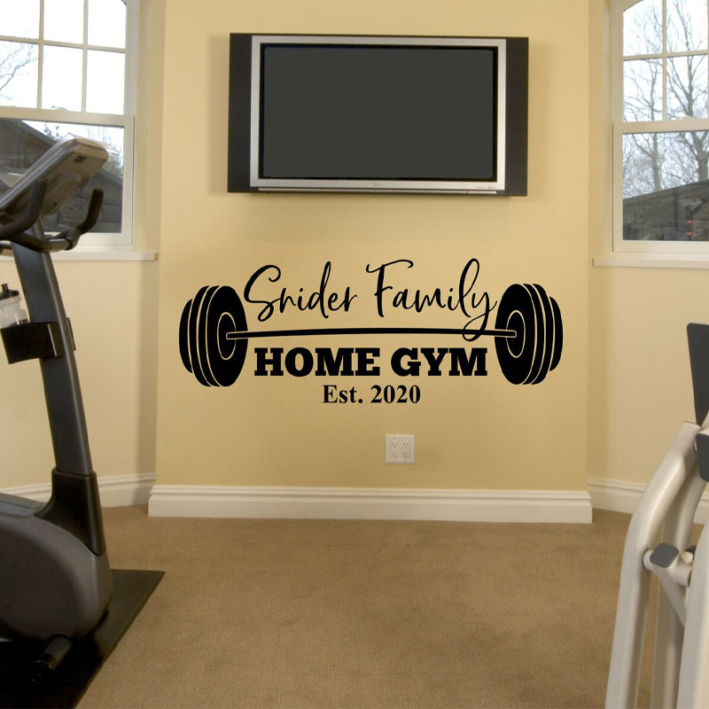 Custom Family Name Gym Wall De - Home Gym Names 评论和价格