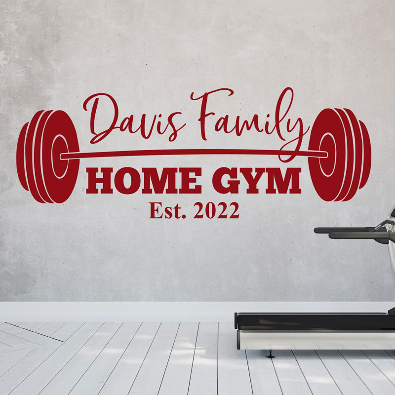 Custom Family Name Gym Wall De - Home Gym Names 评论和价格
